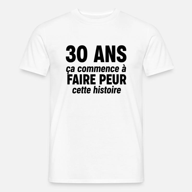 30 anni - T-shirt uomo - bianco