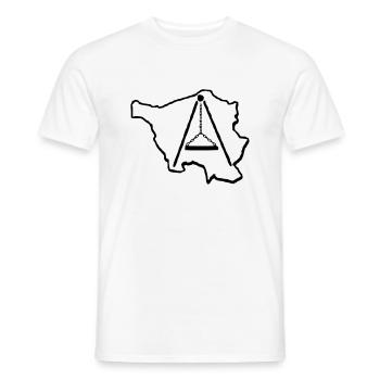 Saarland-Schwenker - Männer T-Shirt - Weiß - Vorne - AI Model Male 178 dark (178cm)