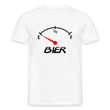 bier - T-shirt homme - blanc - Devant - AI Model Male 178 dark (178cm)