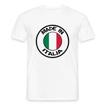 made in ITALIA - Männer T-Shirt - Weiß - Vorne - AI Model Male 178 dark (178cm)