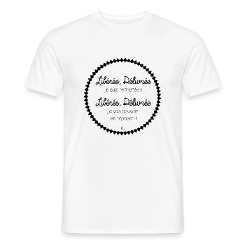 Je suis retraitée - T-shirt homme - blanc - Devant - AI Model Male 178 dark (178cm)