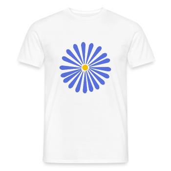 printemps bleu - T-shirt homme - blanc - Devant - AI Model Male 178 dark (178cm)