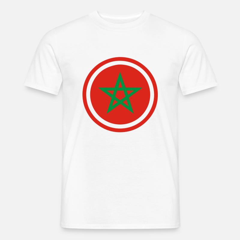 Marokko Emblem - Männer T-Shirt - Weiß