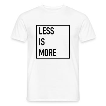 Less Is More - Männer T-Shirt - Weiß - Vorne - AI Model Male 178 dark (178cm)
