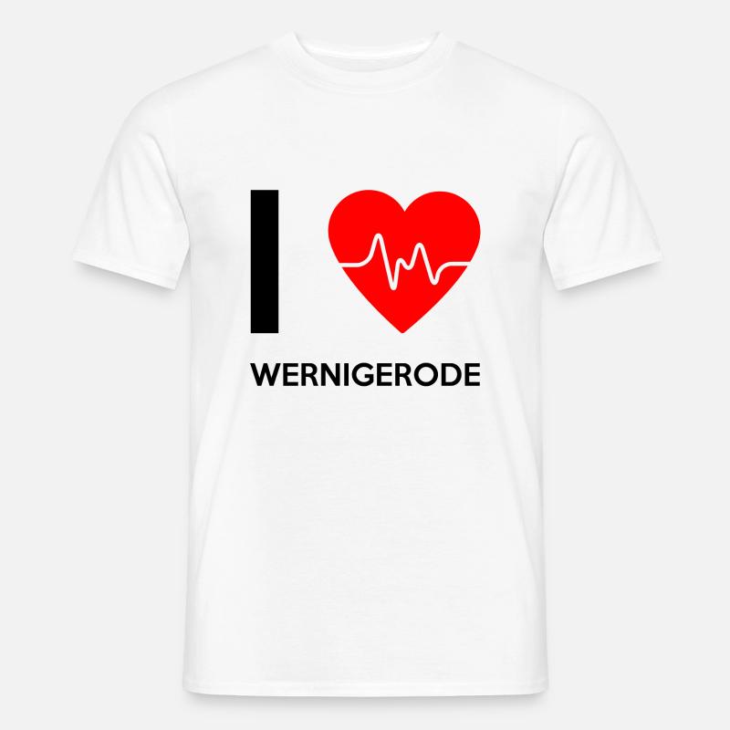 I Love Wernigerode - Ich liebe Wernigerode - Männer T-Shirt - Weiß