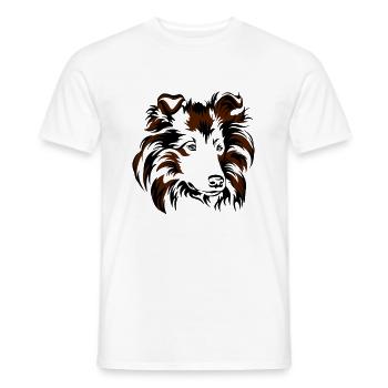 Collie - Männer T-Shirt - Weiß - Vorne - AI Model Male 178 dark (178cm)
