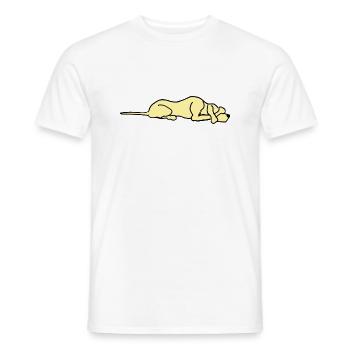 dessin animé chien - T-shirt homme - blanc - Devant - AI Model Male 178 dark (178cm)