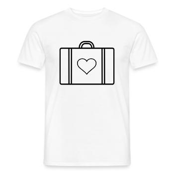 amour Voyage valise - T-shirt homme - blanc - Devant - AI Model Male 178 dark (178cm)