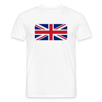 UK FLAG round corner 400 dpi - Männer T-Shirt - Weiß - Vorne - AI Model Male 178 dark (178cm)