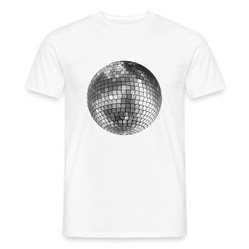 Disco ball mirror ball - Men's T-Shirt - white - Front - AI Model Male 178 dark (178cm)