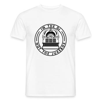 I'm the DJ not the jukebox (B, 1c) - Men's T-Shirt - white - Front - AI Model Male 178 dark (178cm)