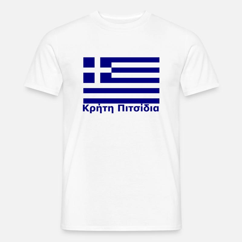 Kreta Pitsidia Κρήτη Πιτσίδια - Männer T-Shirt - Weiß