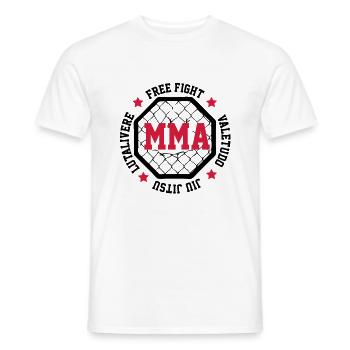 MMA - Männer T-Shirt - Weiß - Vorne - AI Model Male 178 dark (178cm)