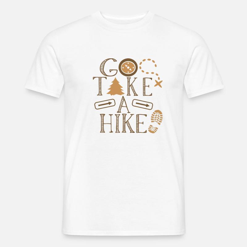 Go Take A Hike - Männer T-Shirt - Weiß