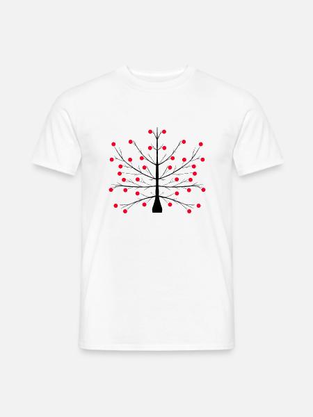 Weihnachtsbaum Weihnachten Baum Rot Geschenk - Männer T-Shirt - Weiß