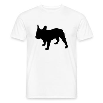 bouledogue francais - T-shirt homme - blanc - Devant - AI Model Male 178 dark (178cm)