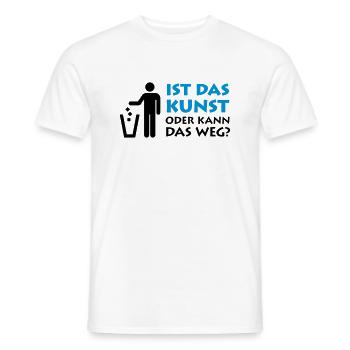 Est-ce que cet art ou peut-il s'en aller? Ordures peintre musée - T-shirt homme - blanc - Devant - AI Model Male 178 dark (178cm)