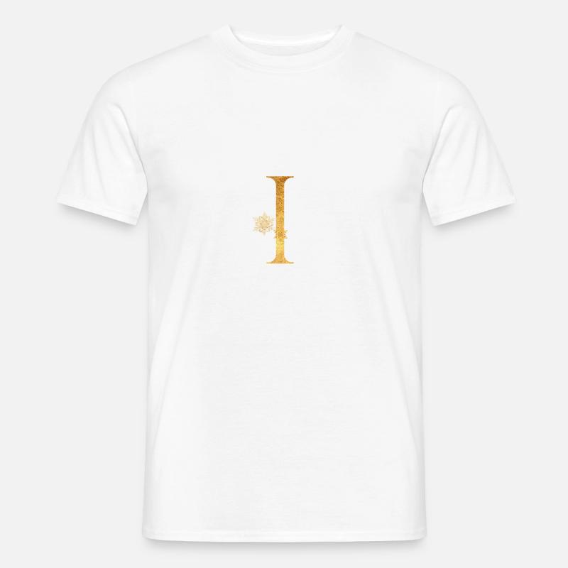 Anfangsbuchstabe I - Männer T-Shirt - Weiß