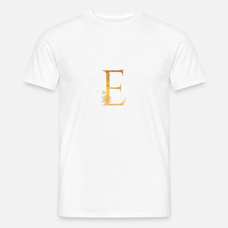 Initial letter E - Men’s T-shirt - white