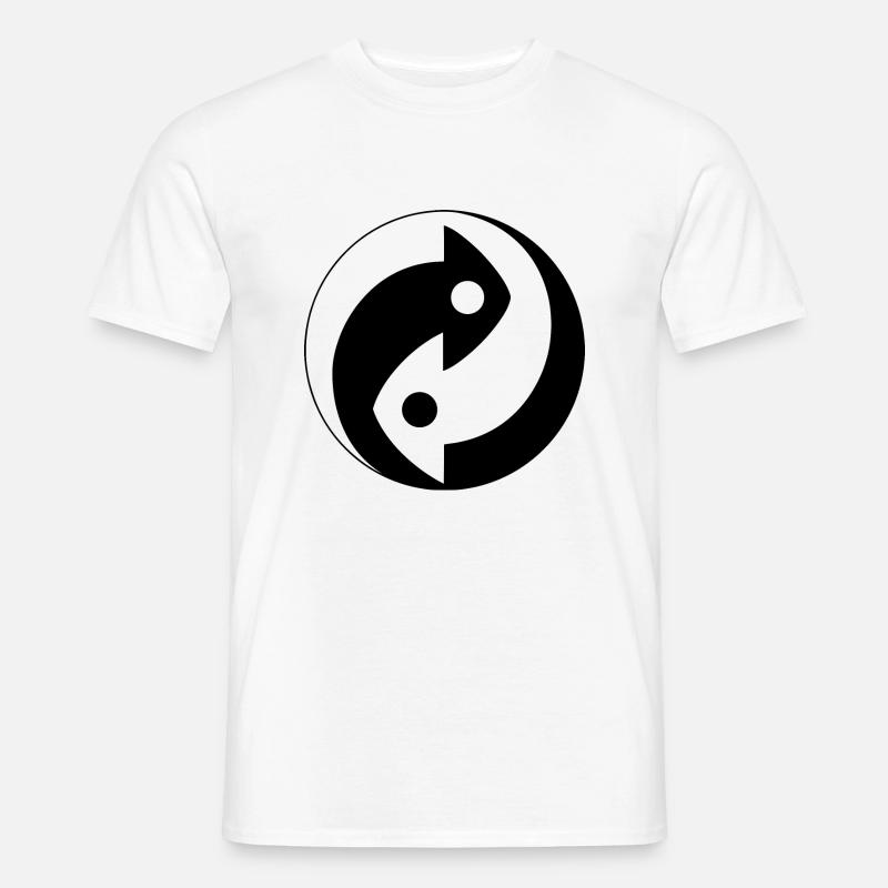 Ying und Yang mal anders - Männer T-Shirt - Weiß