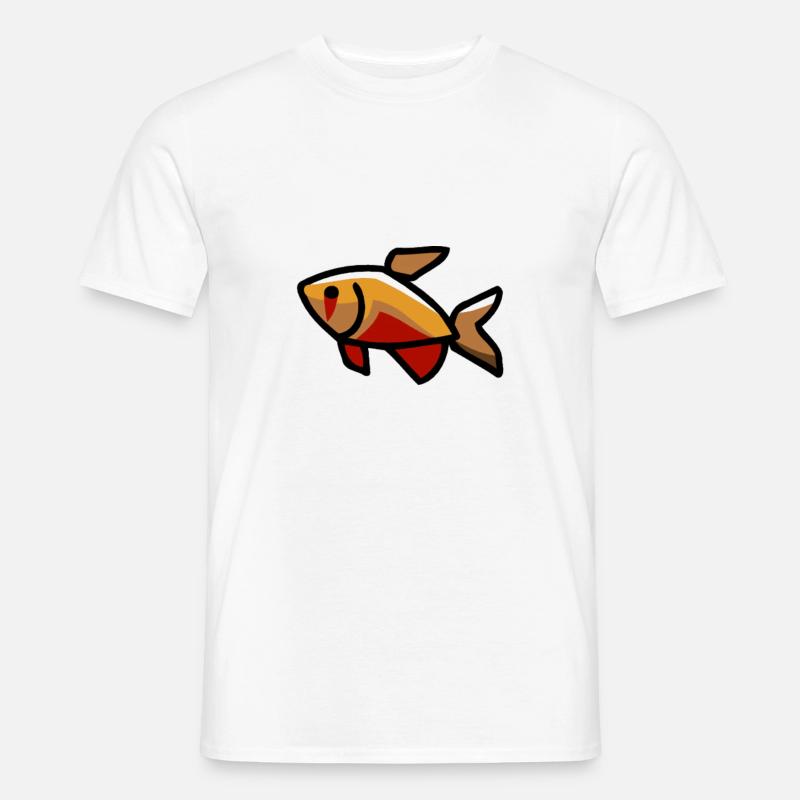 Fisch Comic Design rot - Männer T-Shirt - Weiß