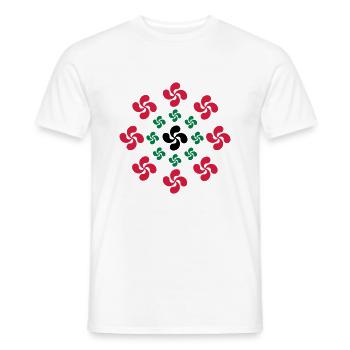 croix basque lauburu - T-shirt homme - blanc - Devant - AI Model Male 178 dark (178cm)