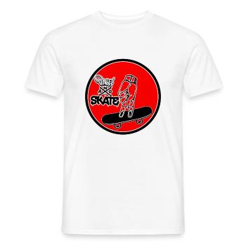 Skate Or Die - Men's T-Shirt - white - Front - AI Model Male 178 dark (178cm)