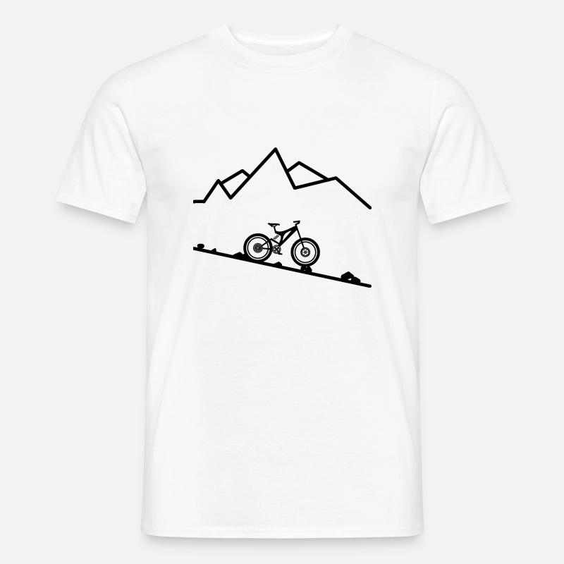 For mountain bikers / gift idea - Men’s T-shirt - white