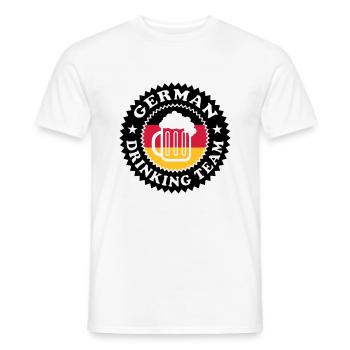 German Drinking Team 01 - Men's T-Shirt - white - Front - AI Model Male 178 dark (178cm)