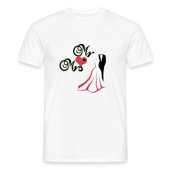mr and mrs wedding - Männer T-Shirt - Weiß - Vorne - AI Model Male 178 dark (178cm)