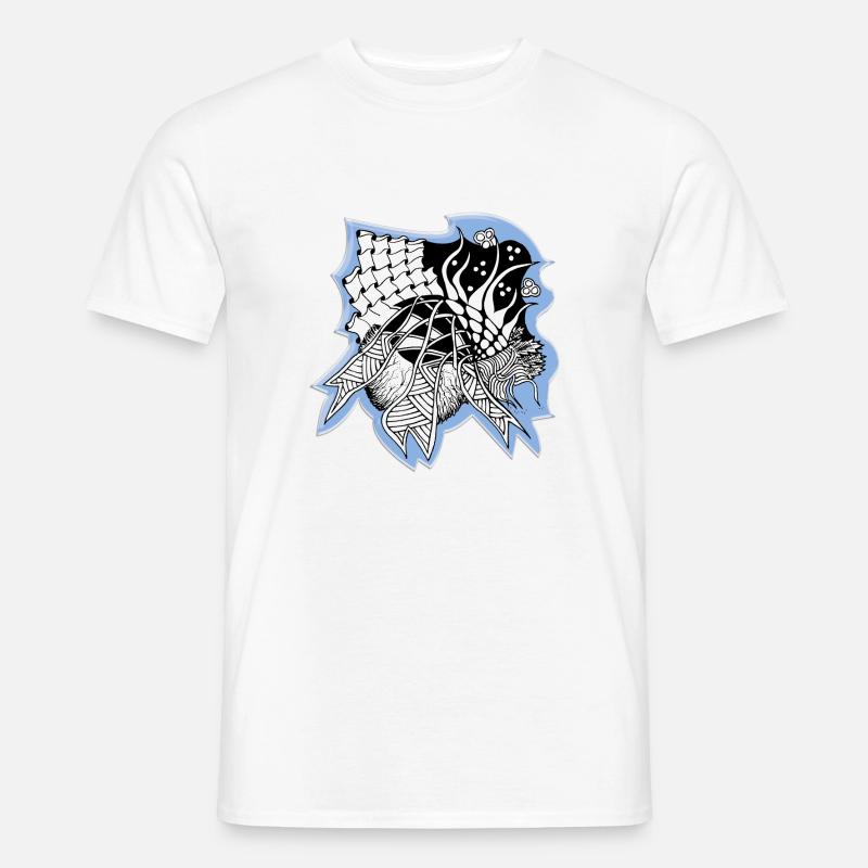 Zentangle Glas patterncontest - Männer T-Shirt - Weiß