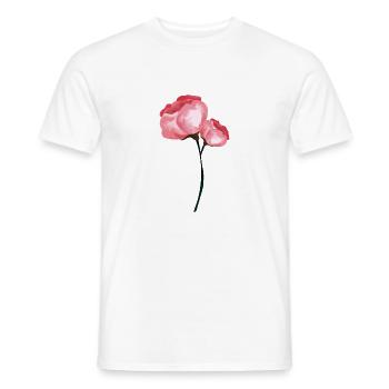 Flower Spring Peony Pink - Gift Idea - Men's T-Shirt - white - Front - AI Model Male 178 dark (178cm)
