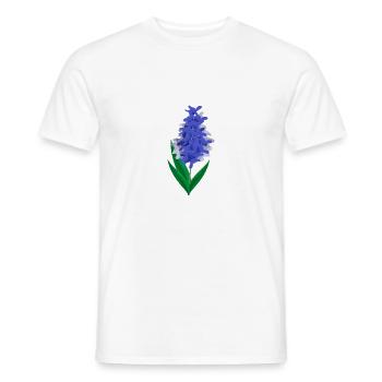 Blumen Frühling Hyazinth Blau - Geschenkidee - Männer T-Shirt - Weiß - Vorne - AI Model Male 178 dark (178cm)