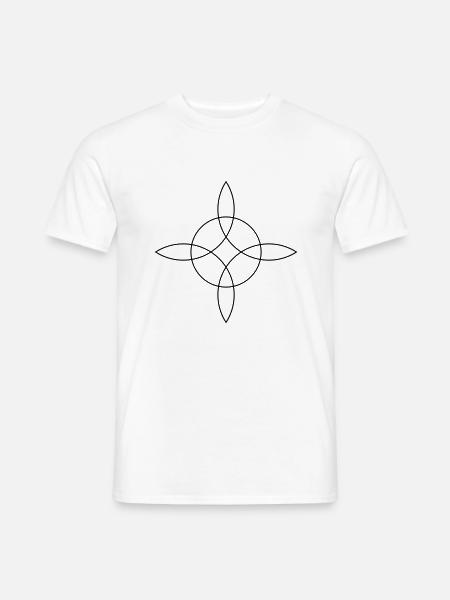 Heks knoop, Bindt de 4 elementen, magisch symbool - Mænd T-shirt - hvid
