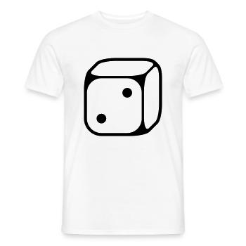 2 cubes (deux / 1C) - T-shirt homme - blanc - Devant - AI Model Male 178 dark (178cm)