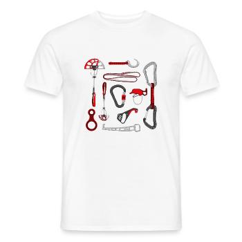 Climbing Gear - Men's T-Shirt - white - Front - AI Model Male 178 dark (178cm)