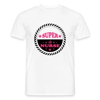 Super nurse - Men's T-Shirt - white - Front - AI Model Male 178 dark (178cm)