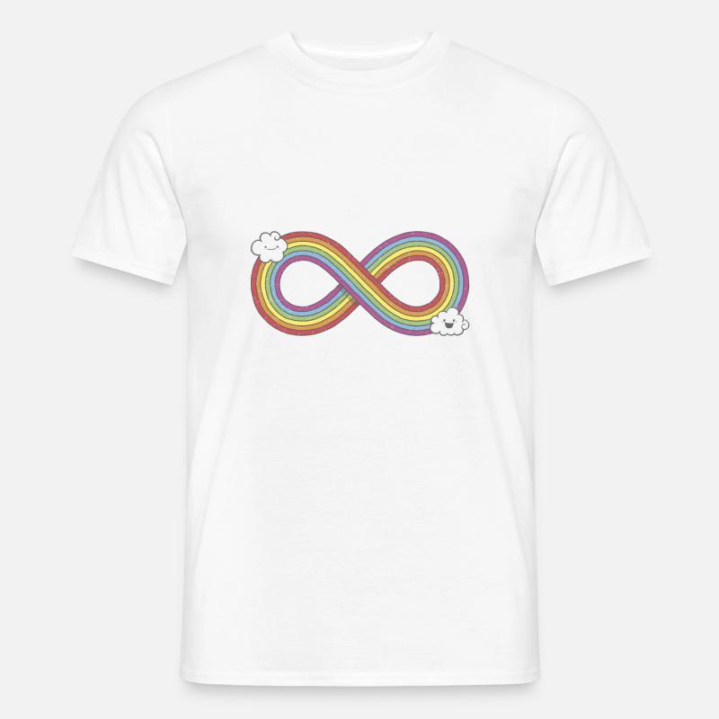 Infinity Rainbow - Männer T-Shirt - Weiß
