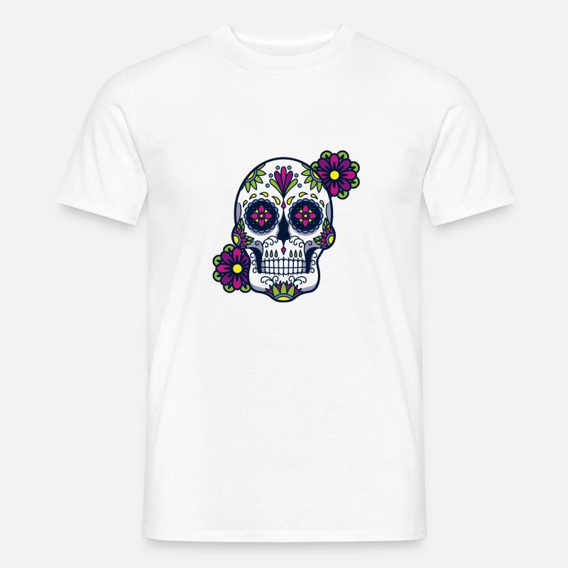 Schädel - Männer T-Shirt - Weiß