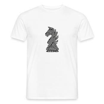 Pferdekopf Schachfigur Muster Kopf Geschenk Idee - Männer T-Shirt - Weiß - Vorne - AI Model Male 178 dark (178cm)