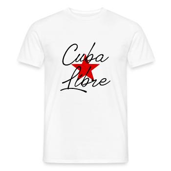 Cuba Libre - Cuba - Fidel - Castro - Ché - La Havane - T-shirt homme - blanc - Devant - AI Model Male 178 dark (178cm)