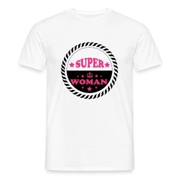 Super woman - Männer T-Shirt - Weiß - Vorne - AI Model Male 178 dark (178cm)