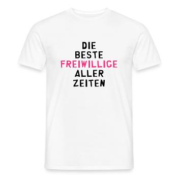 Freiwilliger - Freiwillige - Ehrenamt Solidarität - Männer T-Shirt - Weiß - Vorne - AI Model Male 178 dark (178cm)