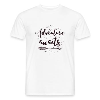 L'aventure attend - T-shirt homme - blanc - Devant - AI Model Male 178 dark (178cm)