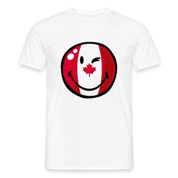 Smiley Flag Canada - Männer T-Shirt - Weiß - Vorne - AI Model Male 178 dark (178cm)