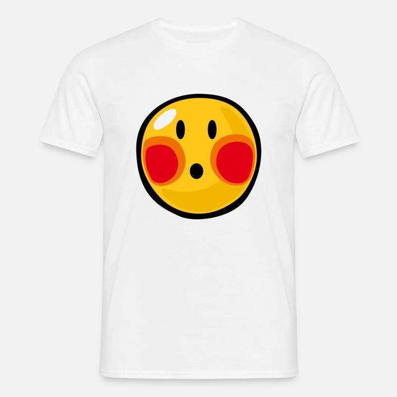 Smiley Embarrassed - T-shirt til herrer - hvid
