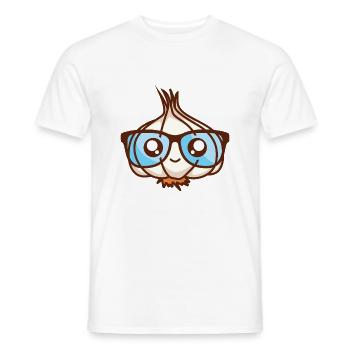 Garlic makes you smart - Men's T-Shirt - white - Front - AI Model Male 178 dark (178cm)