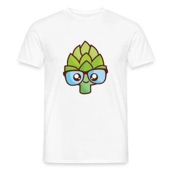 Légumes verts de type chou-fleur romanesco - T-shirt homme - blanc - Devant - AI Model Male 178 dark (178cm)