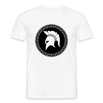 sparta_helm_01 - T-shirt homme - blanc - Devant - AI Model Male 178 dark (178cm)