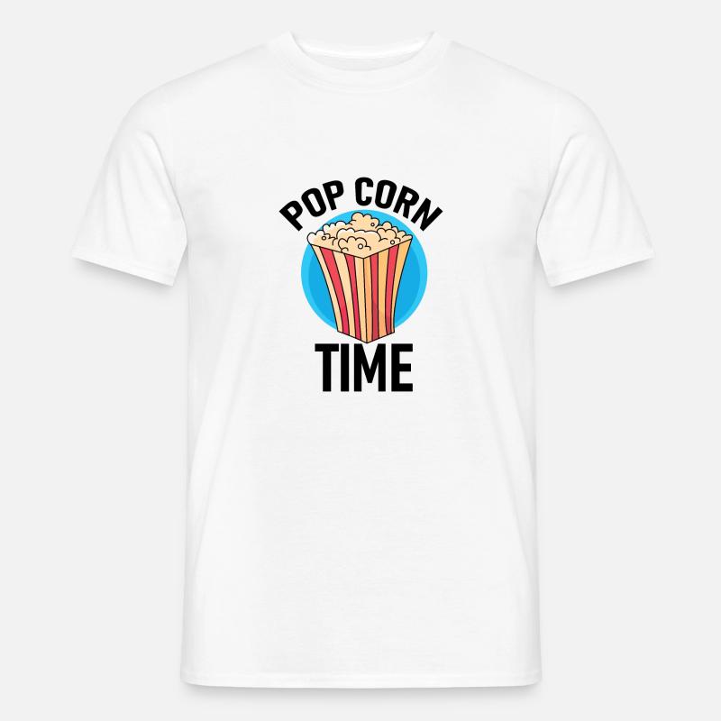 Le temps du pop-corn ! - T-shirt homme - blanc